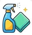 Cleaning product icon – cleaning and housekeeping service Clean and Cosy
